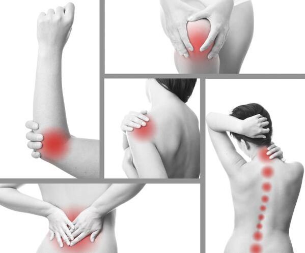 Entzündungsprozesse in verschiedenen Gelenken mit Arthritis