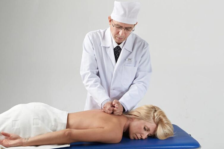 Massage mit zervikaler Osteochondose